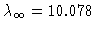 $\lambda_\infty =10.078$